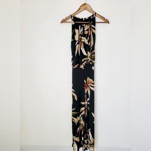 T Tahari Floral Print Tie Waist Halter neck Jumpsuit